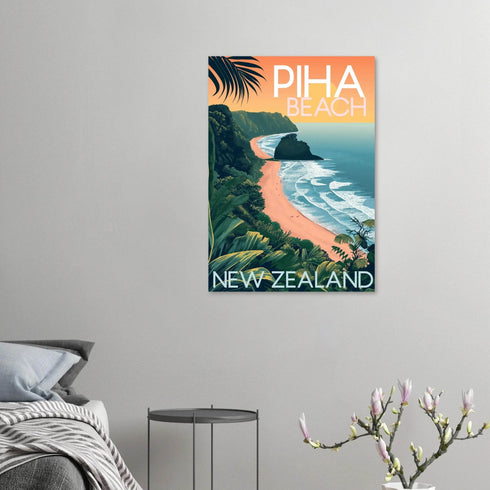 Piha New Zealand Classic Semi-Glossy Paper Poster - Books Worth Keeping